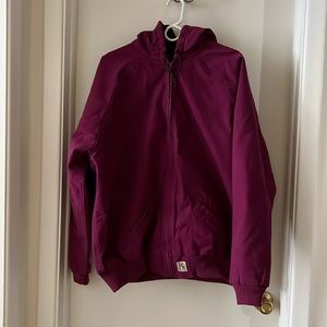 Plus Size Carhartt coat with hood. XXL women’s 20 Plum. New washed never worn